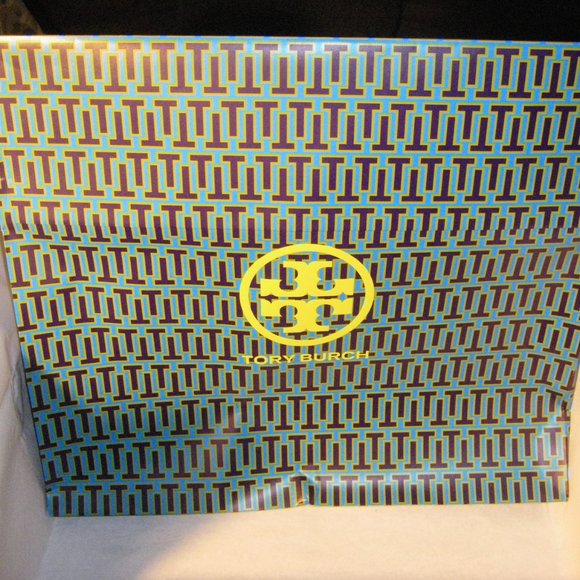 Tory Burch Ella Printed Tote Bag Large Brown Floral Daisy Border + TB Gift Bag - Picture 11 of 13